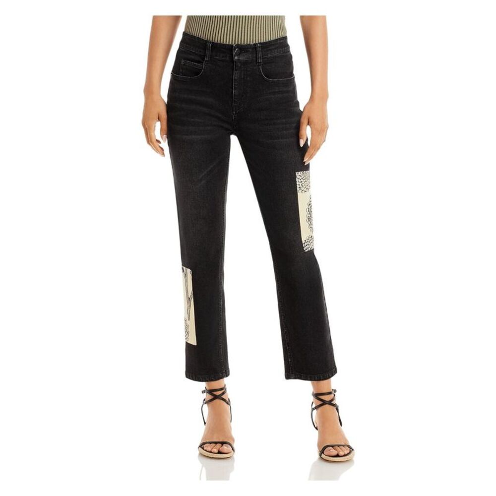 HELLESSY Womens Black Zippered Pocketed Cigarette Style Ankle Skinny Jeans 4
